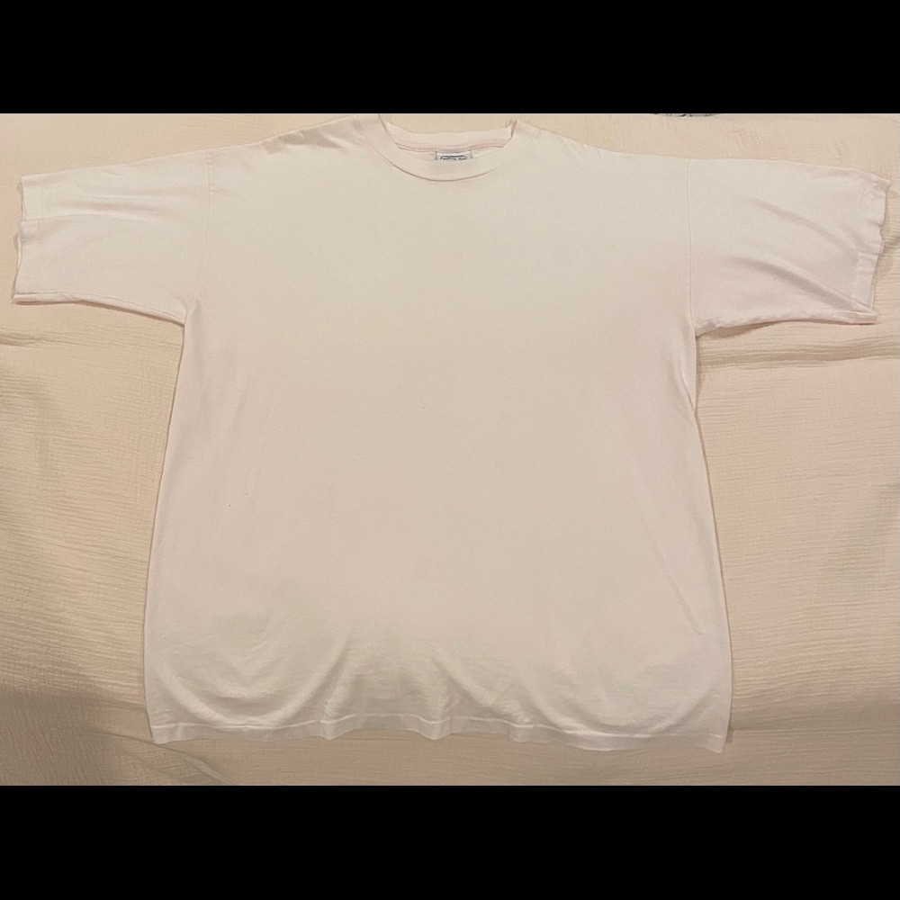 Vintage Fashion Gear Blank T-Shirt Light Pink Made In USA XL Single Stitch
